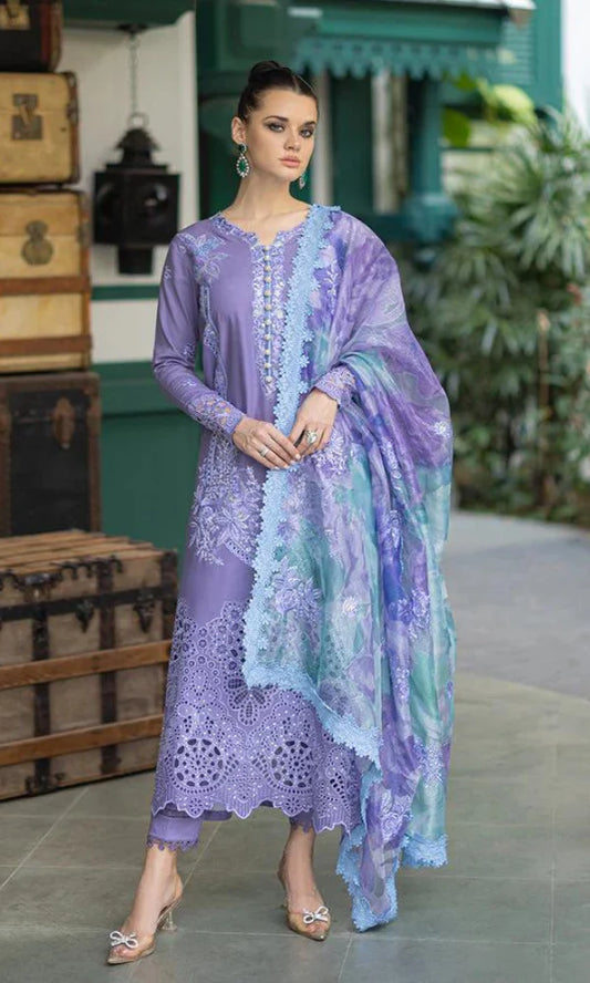 Maria.B - 3PC (Unstitched) Chickan Kari Embroidered Dhanak Suit -SF07