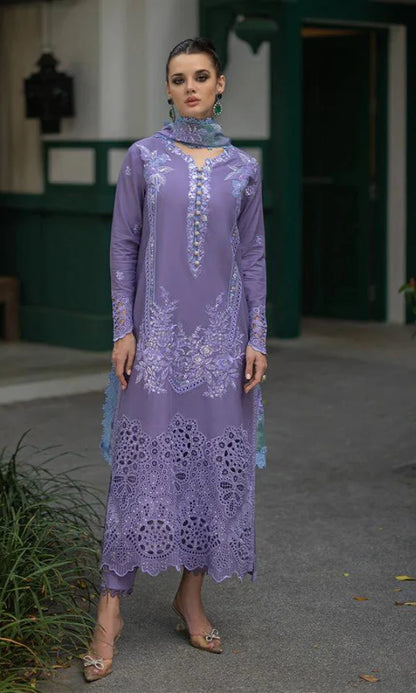 Maria.B - 3PC (Unstitched) Chickan Kari Embroidered Dhanak Suit -SF07