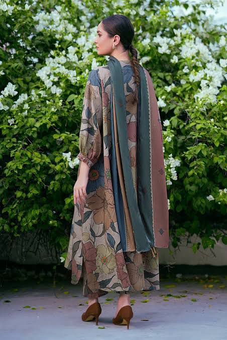 SAPPHIRE -3PC KARANDI  Bana Dori Printed  Shirt With Printed Duppta -SAF 5068