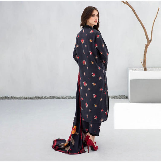 SAPPHIRE -3PC KARANDI  Bana Dori Printed  Shirt With Printed Duppta -SAF 5070