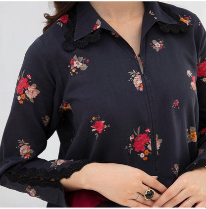 SAPPHIRE -3PC KARANDI  Bana Dori Printed  Shirt With Printed Duppta -SAF 5070