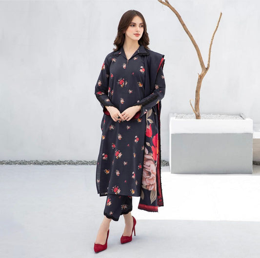 SAPPHIRE -3PC KARANDI  Bana Dori Printed  Shirt With Printed Duppta -SAF 5070