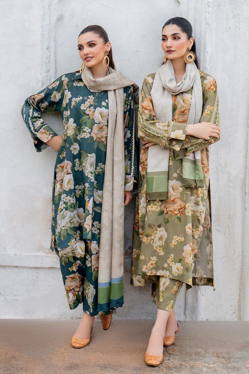 SAPPHIRE -3PC KARANDI  Bana Dori Printed  Shirt With Printed Duppta -SAF 5074
