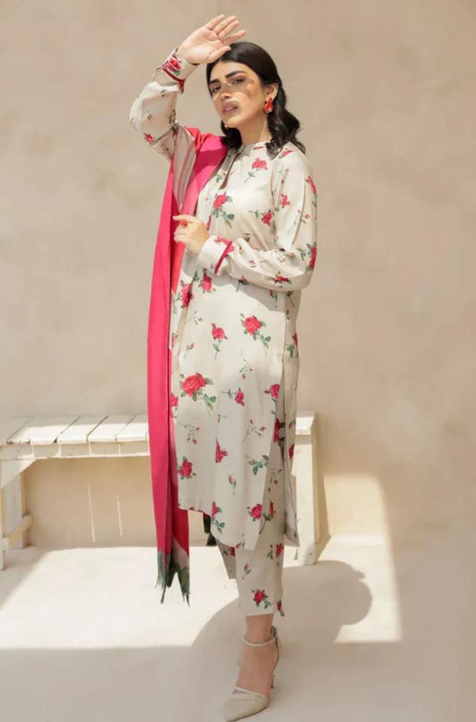 SAPPHIRE -3PC KARANDI  Bana Dori Printed  Shirt With Printed Duppta -SAF 5073