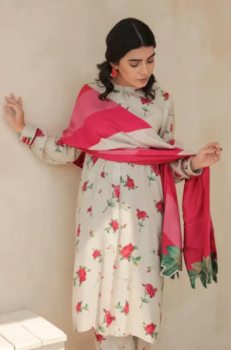 SAPPHIRE -3PC KARANDI  Bana Dori Printed  Shirt With Printed Duppta -SAF 5073