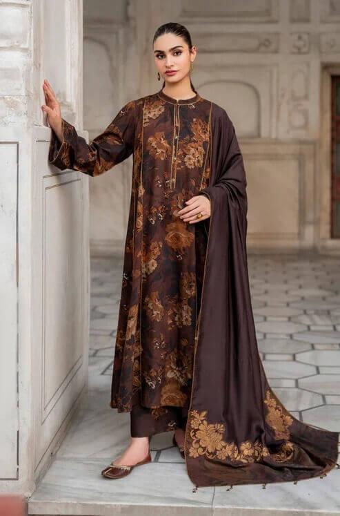 SAPPHIRE -3PC KARANDI  Bana Dori Printed  Shirt With Printed Duppta -SAF 5075