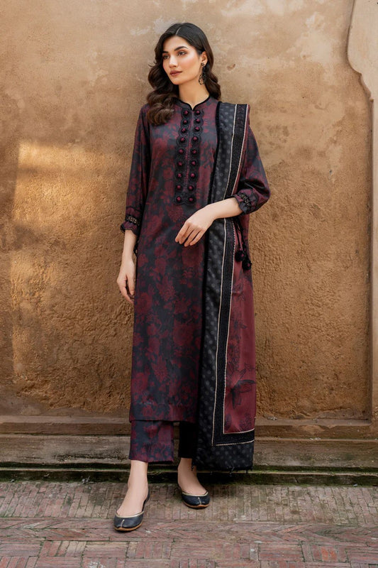 SAPPHIRE -3PC KARANDI  Bana Dori Printed  Shirt With Printed Duppta -SAF 5034