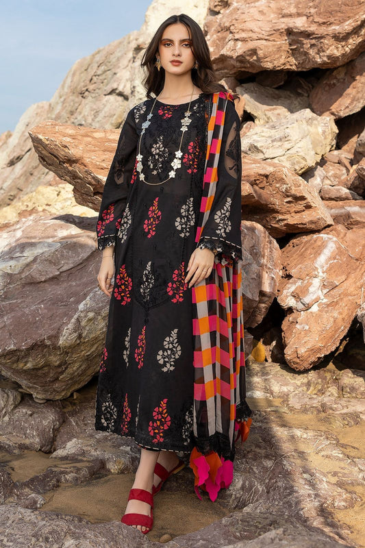 SAPPHIRE -3PC KARANDI  Bana Dori Printed  Shirt With Printed Duppta -SAF 5037