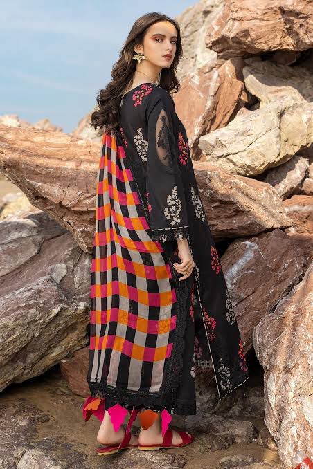 SAPPHIRE -3PC KARANDI  Bana Dori Printed  Shirt With Printed Duppta -SAF 5037