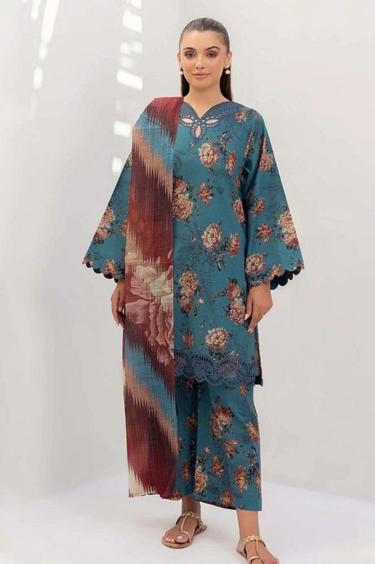 SAPPHIRE -3PC KARANDI  Bana Dori Printed  Shirt With Printed Duppta -SAF 5042