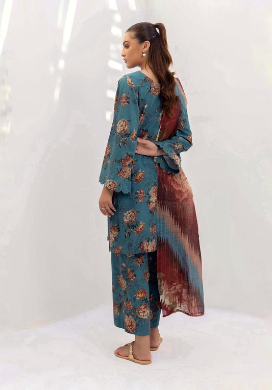 SAPPHIRE -3PC KARANDI  Bana Dori Printed  Shirt With Printed Duppta -SAF 5042