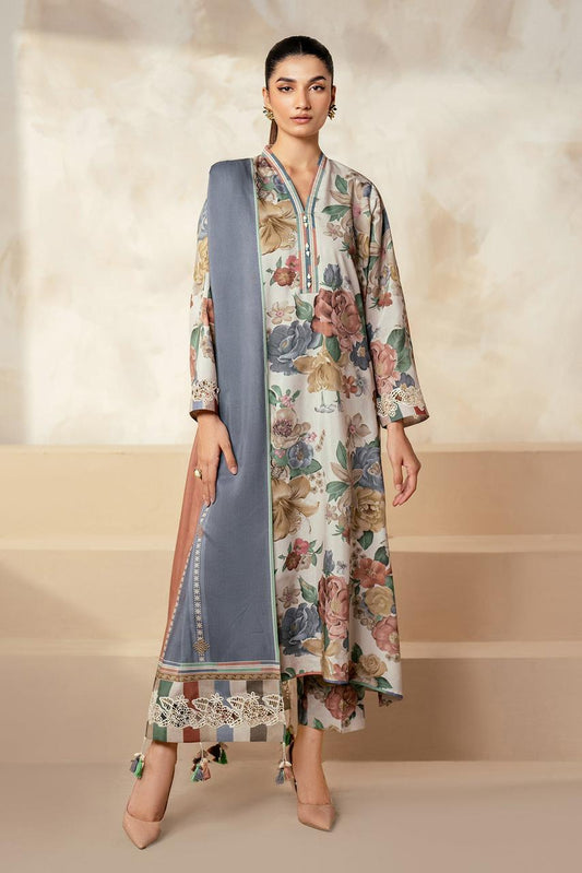SAPPHIRE -3PC KARANDI  Bana Dori Printed  Shirt With Printed Duppta -SAF 5044