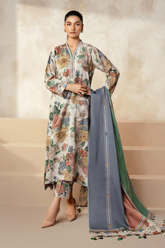 SAPPHIRE -3PC KARANDI  Bana Dori Printed  Shirt With Printed Duppta -SAF 5044