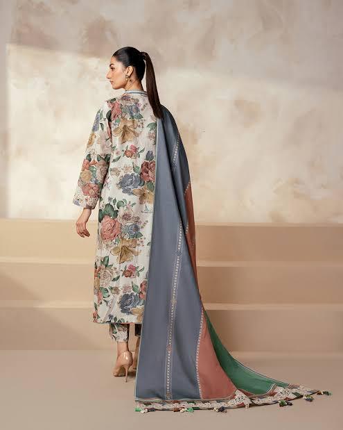 SAPPHIRE -3PC KARANDI  Bana Dori Printed  Shirt With Printed Duppta -SAF 5044