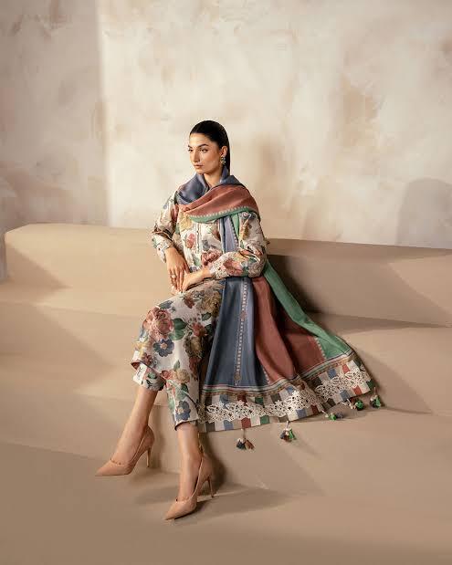 SAPPHIRE -3PC KARANDI  Bana Dori Printed  Shirt With Printed Duppta -SAF 5044