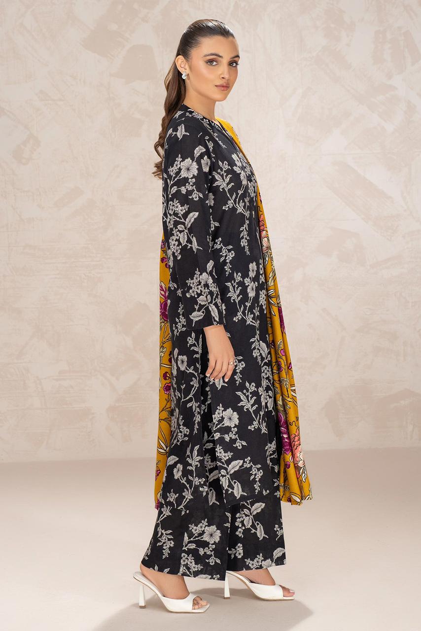 SAPPHIRE -3PC KARANDI  Bana Dori Printed  Shirt With Printed Duppta -SAF 5046