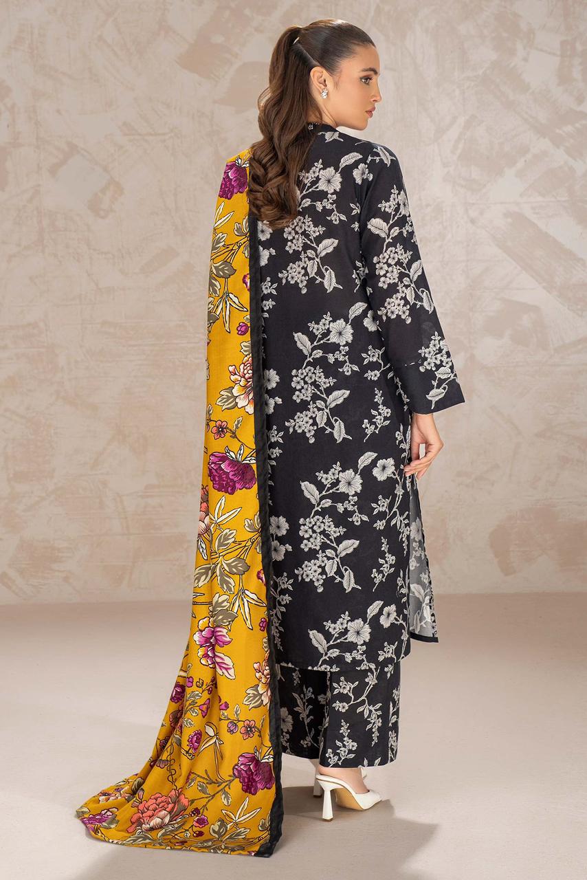 SAPPHIRE -3PC KARANDI  Bana Dori Printed  Shirt With Printed Duppta -SAF 5046