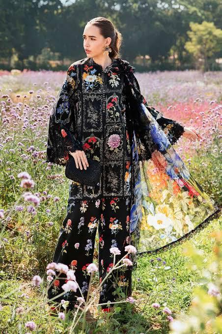 SAPPHIRE -3PC KARANDI  Bana Dori Printed  Shirt With Printed Duppta -SAF 5048