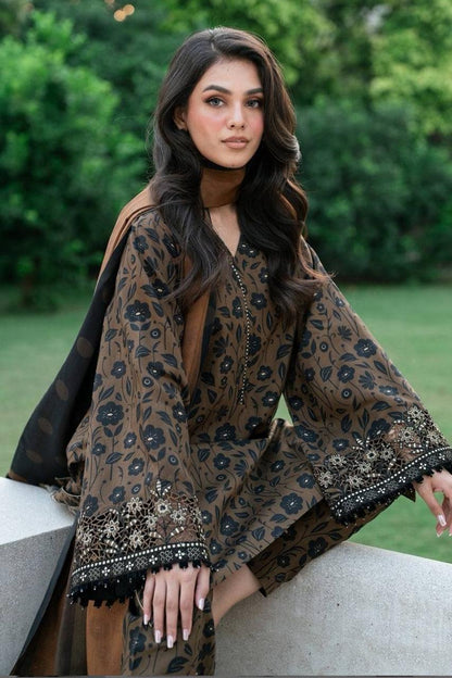 SAPPHIRE -3PC KARANDI  Bana Dori Printed  Shirt With Printed Duppta -SAF 5049