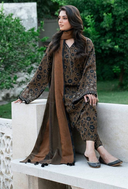 SAPPHIRE -3PC KARANDI  Bana Dori Printed  Shirt With Printed Duppta -SAF 5049