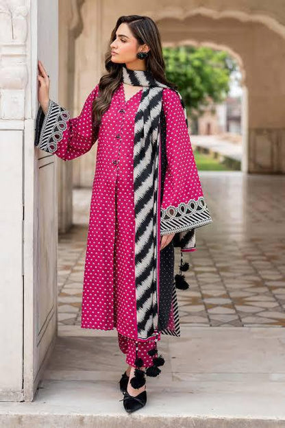 SAPPHIRE -3PC KARANDI  Bana Dori Printed  Shirt With Printed Duppta -SAF 5051