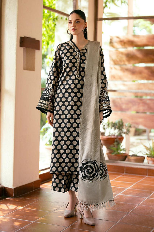 SAPPHIRE -3PC KARANDI  Bana Dori Printed  Shirt With Printed Duppta -SAF 5052