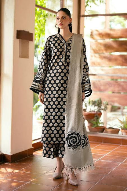 SAPPHIRE -3PC KARANDI  Bana Dori Printed  Shirt With Printed Duppta -SAF 5052