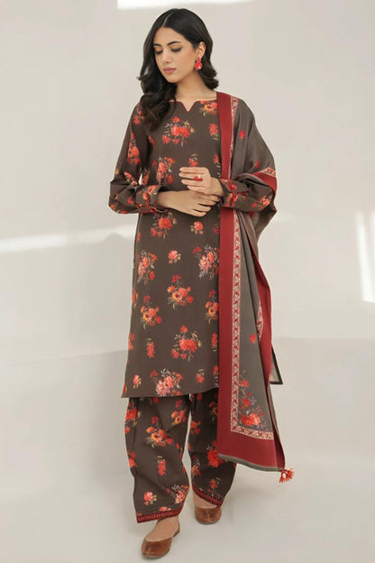 SAPPHIRE -3PC KARANDI  Bana Dori Printed  Shirt With Printed Duppta -SAF 5054