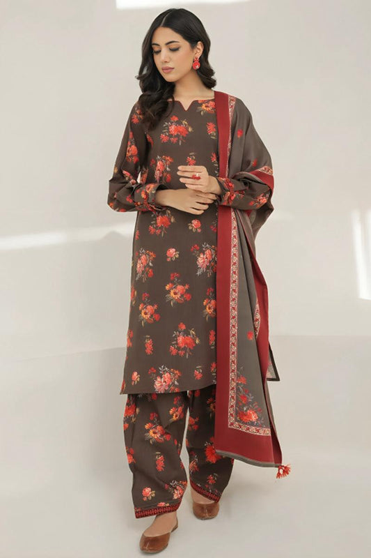 SAPPHIRE -3PC KARANDI  Bana Dori Printed  Shirt With Printed Duppta -SAF 5054