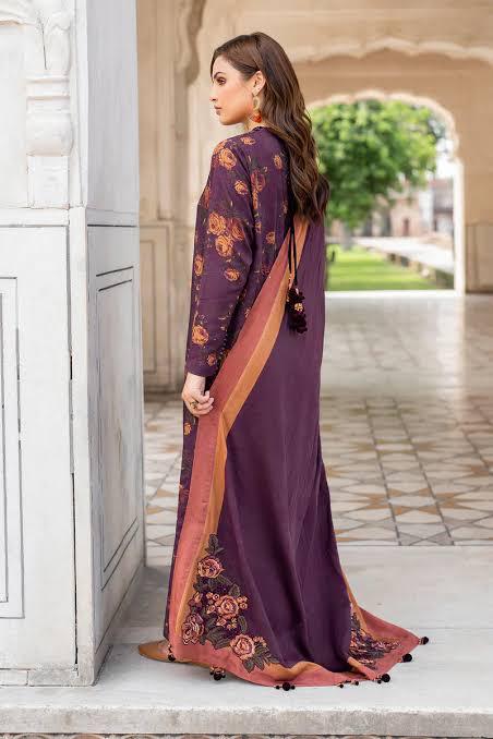 SAPPHIRE -3PC KARANDI  Bana Dori Printed  Shirt With Printed Duppta -SAF 5055