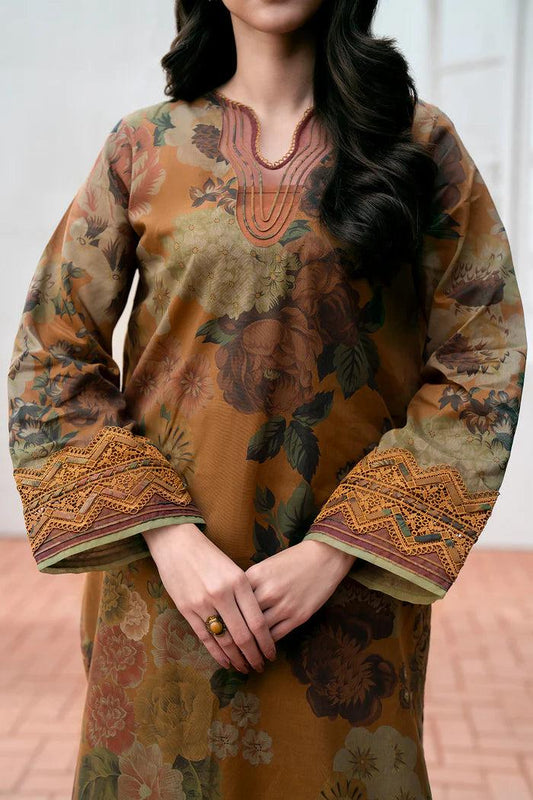 SAPPHIRE -3PC KARANDI  Bana Dori Printed  Shirt With Printed Duppta -SAF 5056