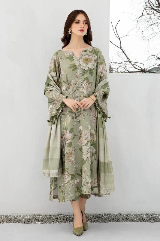 SAPPHIRE -3PC KARANDI  Bana Dori Printed  Shirt With Printed Duppta -SAF 5057
