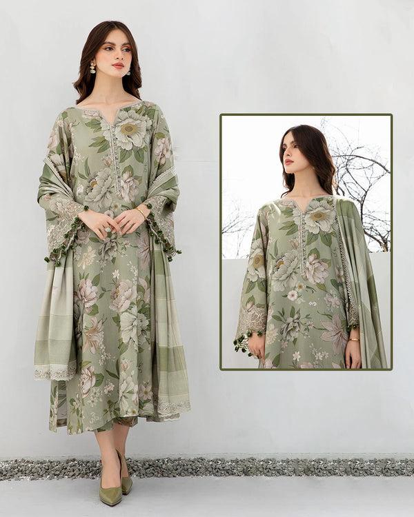 SAPPHIRE -3PC KARANDI  Bana Dori Printed  Shirt With Printed Duppta -SAF 5057