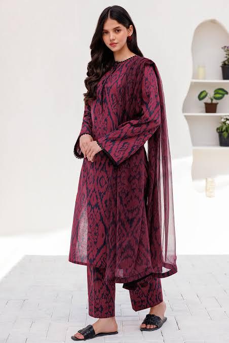 SAPPHIRE -3PC KARANDI  Bana Dori Printed  Shirt With Printed Duppta -SAF 5059