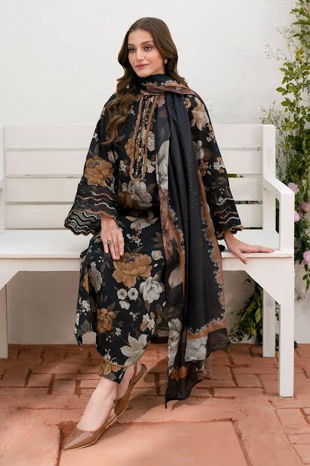 SAPPHIRE -3PC KARANDI  Bana Dori Printed  Shirt With Printed Duppta -SAF 5064
