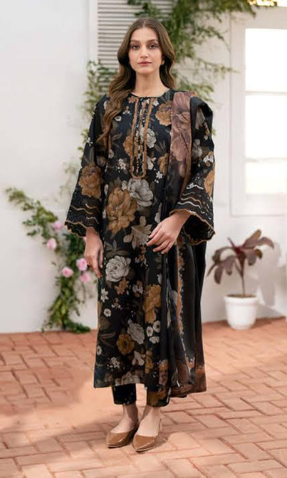 SAPPHIRE -3PC KARANDI  Bana Dori Printed  Shirt With Printed Duppta -SAF 5064