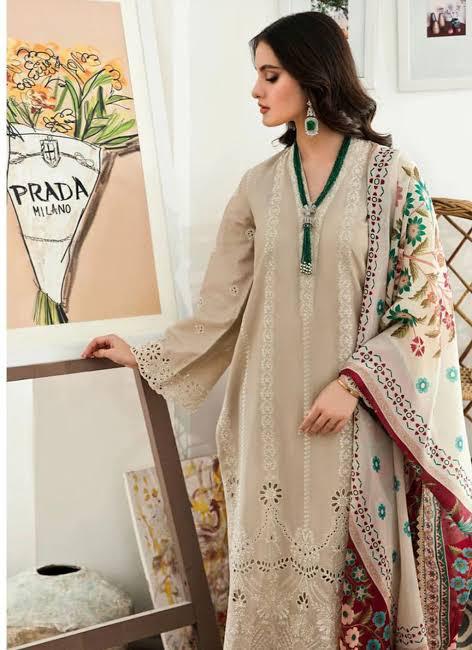 DYOT-3PC DHANAK – Elegant Embroidered Suit – 6004