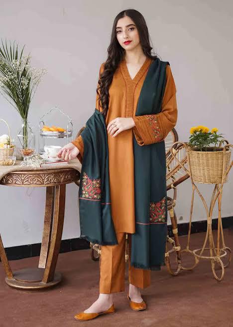 Aisling-3PC DHANAK – Elegant Embroidered Suit – 6018