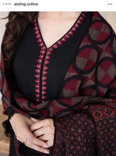 DYOT-3PC DHANAK – Elegant Embroidered Suit – 6005