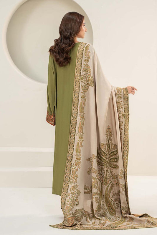Zara Shahjhan-3PC DHANAK – Elegant Embroidered Suit – 6015