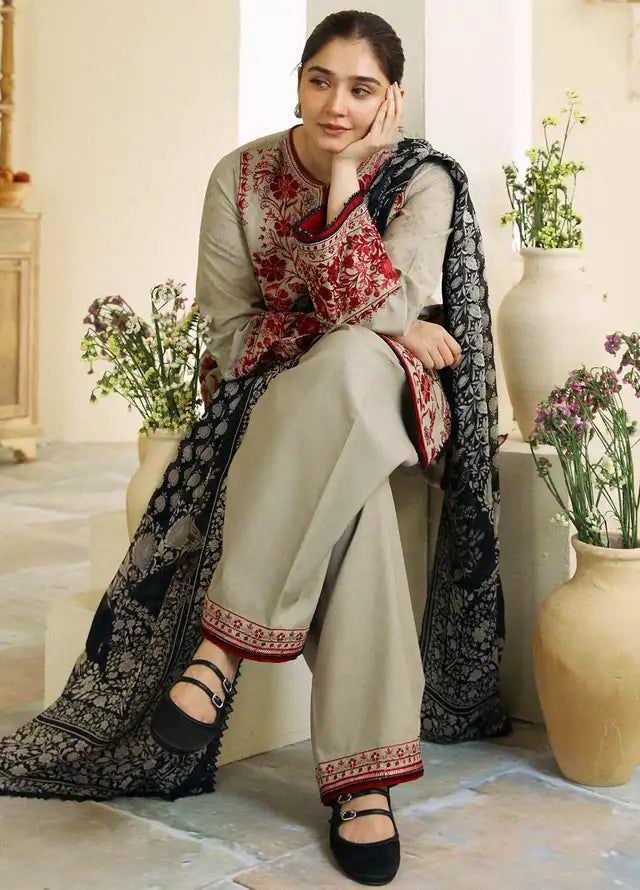 Aisling-3PC DHANAK – Elegant Embroidered Suit – 6027