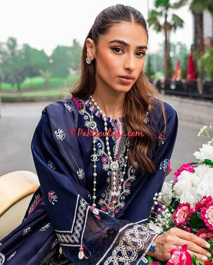 Aisling-3PC DHANAK – Elegant Embroidered Suit – 6025