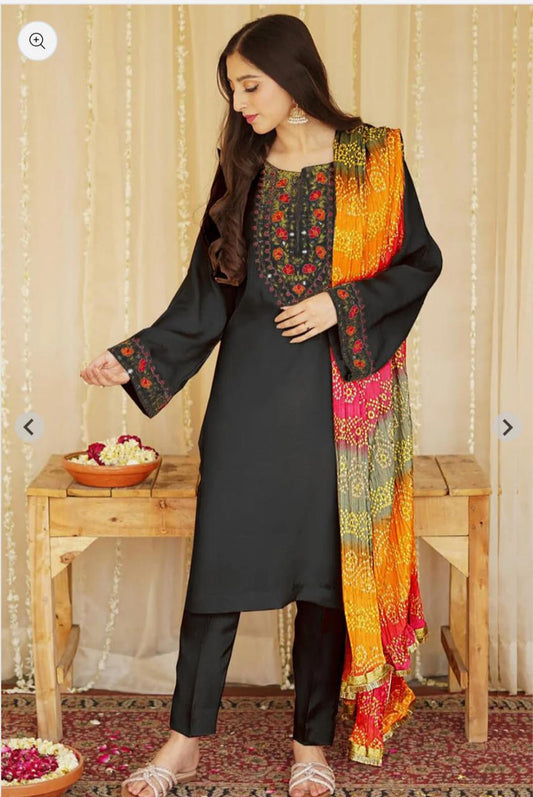 Aisling-3PC DHANAK – Elegant Embroidered Suit – 6030