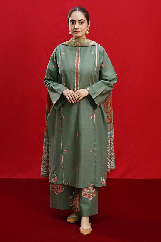 Urge D #22-01 – Luxury Lawn 3PC – Jacquard Monar Printed Dupatta