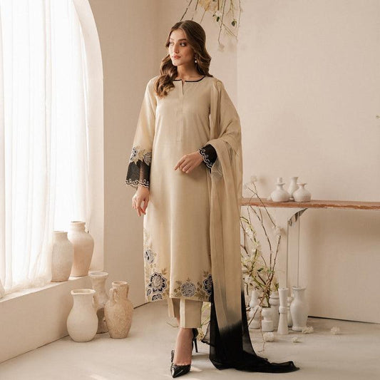 Zara Shahjahan – Embroidered Lawn 3PC – Summer Collection 2025 DW 450