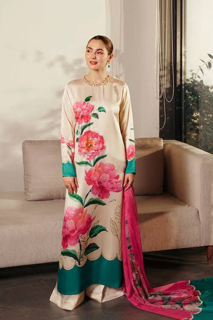 LULUSAR Silk 3PC Digital Printed ,SK-3034