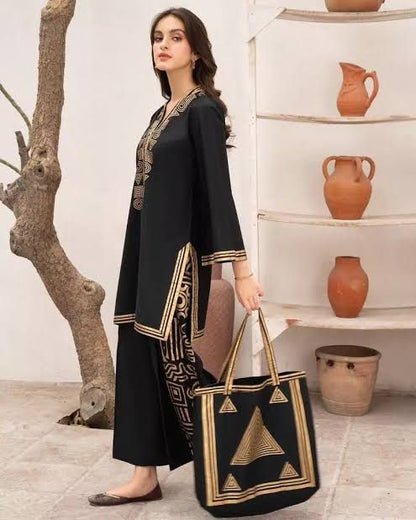 LULUSAR Silk 2PC Digital Printed ,SK-4042