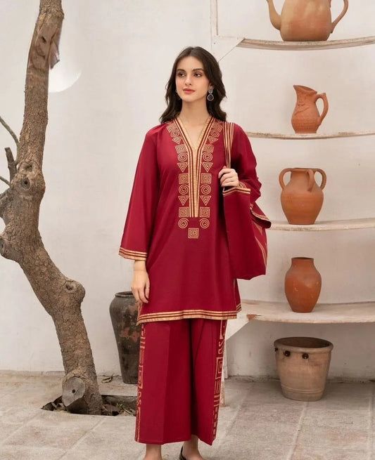 LULUSAR Silk 2PC Digital Printed ,SK-4044