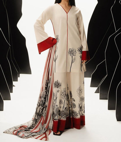 LULUSAR Silk 3PC Digital Printed ,SK-4019