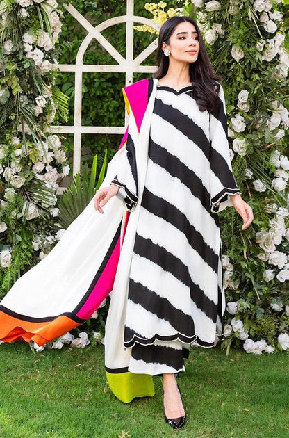SAPPHIRE -3PC KARANDI  Bana Dori Printed  Shirt With Printed Duppta -SAF 5001